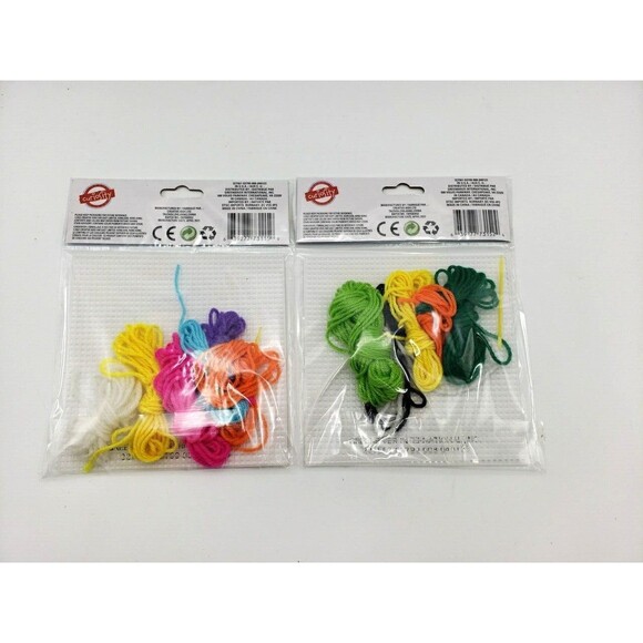 2 Pack Cross Stitch Kit 1 Unicorn 1 Frog 6 colors each NEW SEALED - Picture 4 of 4